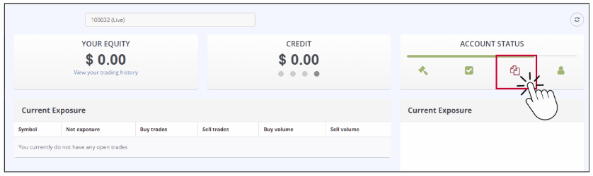 Menu upload dokumen KYC